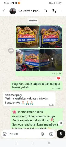 Testimonial Papan Bunga Pernikahan janaka