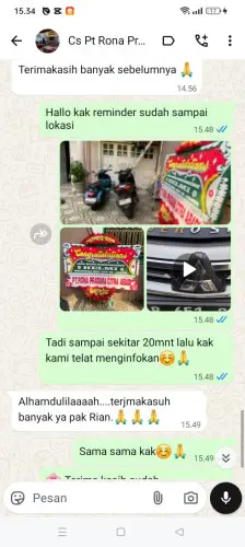 Testimonial Papan Bunga janaka